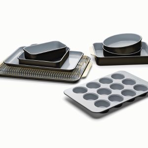 Ceramic-Coated Steel Bakeware Set Non-Toxic & Non-Stick Black