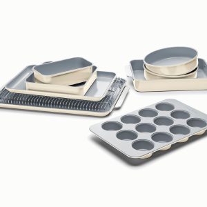 Ceramic-Coated Steel Bakeware Set Non-Toxic & Non-Stick Cream