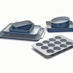 Ceramic-Coated Steel Bakeware Set Non-Toxic & Non-Stick Navy