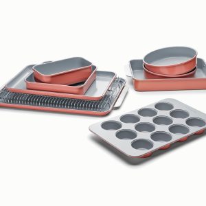 Ceramic-Coated Steel Bakeware Set Non-Toxic & Non-Stick Perracotta