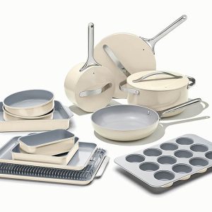Full Kitchen Set 23-Piece Complete Kitchen Set Cream