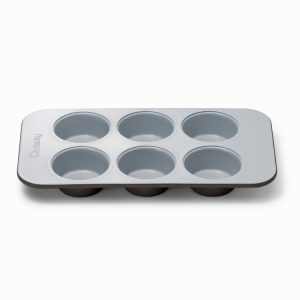 6-Cup Muffin Pan Ceramic Non-Stick & Non-Toxic Black