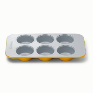 6-Cup Muffin Pan Ceramic Non-Stick & Non-Toxic Marigold