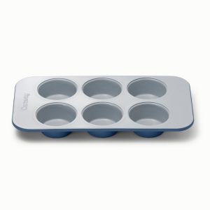 6-Cup Muffin Pan Ceramic Non-Stick & Non-Toxic Navy