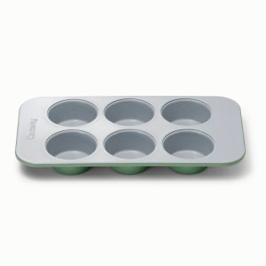 6-Cup Muffin Pan Ceramic Non-Stick & Non-Toxic Sage