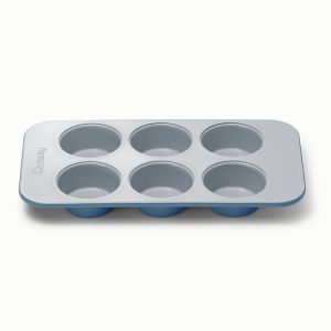 6-Cup Muffin Pan Ceramic Non-Stick & Non-Toxic Slate