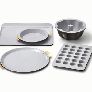 Bakeware+ Set 5-Piece Ceramic-Coated Set for Specialty Baking Black