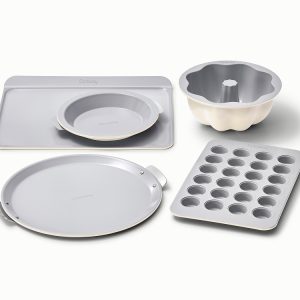 Bakeware+ Set 5-Piece Ceramic-Coated Set for Specialty Baking Cream