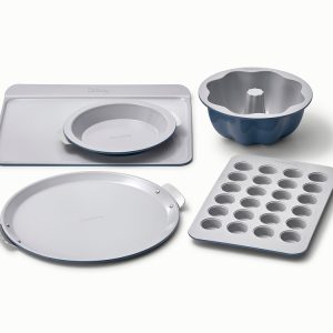 Bakeware+ Set 5-Piece Ceramic-Coated Set for Specialty Baking Navy