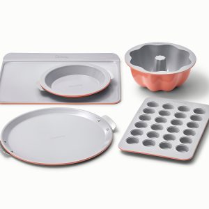 Bakeware+ Set 5-Piece Ceramic-Coated Set for Specialty Baking Perracotta
