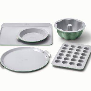 Bakeware+ Set 5-Piece Ceramic-Coated Set for Specialty Baking Sage