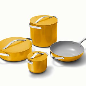 Cookware+ Set Non-Stick Cookware Set & Storage Marigold