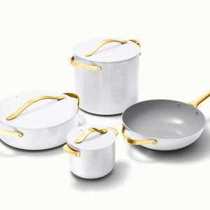 Cookware+ Set Non-Stick Cookware Set & Storage White