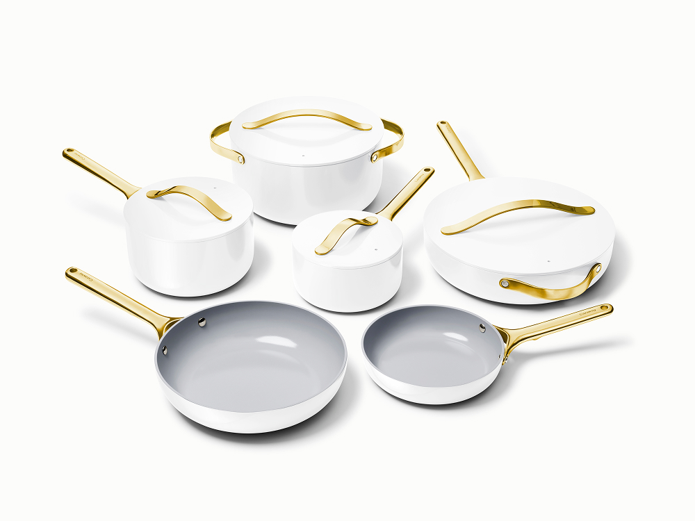 Ceramic Cookware & Minis Set Nonstick Pots & Pans Set Non-Toxic White