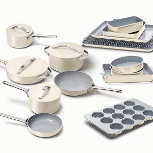 Ceramic Non-Stick Cookware: Non-Toxic Pots and Pans Cream
