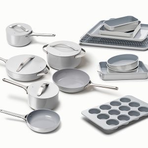 Ceramic Non-Stick Cookware: Non-Toxic Pots and Pans Gray