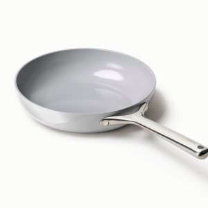 Ceramic Frying Pan Durable Non-Toxic Coating PTFE Free Gray
