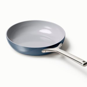 Ceramic Frying Pan Durable Non-Toxic Coating PTFE Free Navy