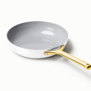 Ceramic Frying Pan Durable Non-Toxic Coating PTFE Free White