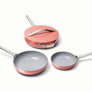 Ceramic Fry Pan Trio  Non-Toxic Coating for Frying Non-Stick Coating Perracotta