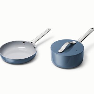 Mini Fry Pan & Sauce Pan Duo Ceramic Non-Stick & Non-Toxic Navy