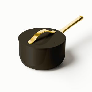 Ceramic Sauce Pan Non-Stick Sauce Pan with Lid Black