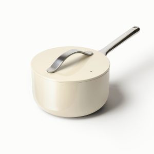 Ceramic Sauce Pan Non-Stick Sauce Pan with Lid Cream