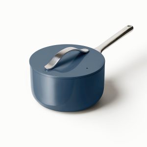 Ceramic Sauce Pan Non-Stick Sauce Pan with Lid Navy