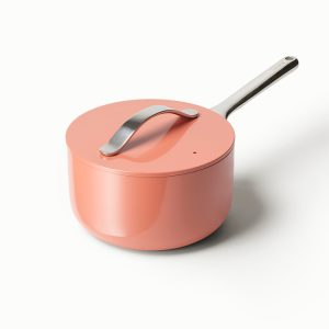 Ceramic Sauce Pan Non-Stick Sauce Pan with Lid Perracotta