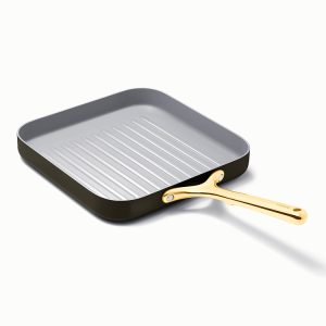 Ceramic Grill Pan Grill Pan for Stove Non Stick Grill Pan Black