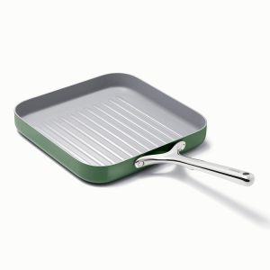 Ceramic Grill Pan Grill Pan for Stove Non Stick Grill Pan Sage