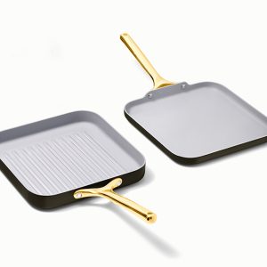 Square Pan Duo Non-Toxic Coating for Grilling and Frying Black
