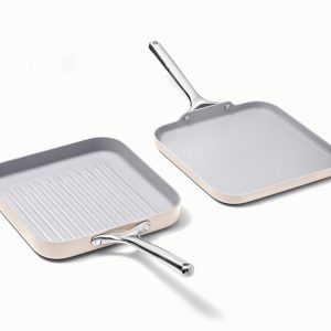 Square Pan Duo Non-Toxic Coating for Grilling and Frying Cream