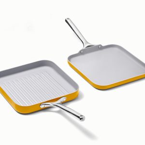 Square Pan Duo Non-Toxic Coating for Grilling and Frying Marigold