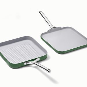 Square Pan Duo Non-Toxic Coating for Grilling and Frying Sage