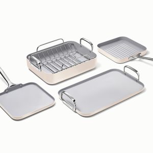 Squareware Set 7-Piece Square Cookware Cream
