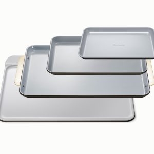 Complete Baking Sheet Bundle Set of 4 Non-Stick Ceramic Baking Sheets Black