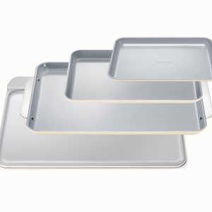 Complete Baking Sheet Bundle Set of 4 Non-Stick Ceramic Baking Sheets Cream