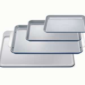Complete Baking Sheet Bundle Set of 4 Non-Stick Ceramic Baking Sheets Navy
