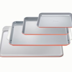 Complete Baking Sheet Bundle Set of 4 Non-Stick Ceramic Baking Sheets Perracotta