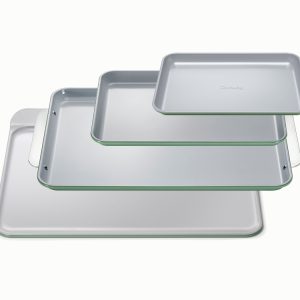 Complete Baking Sheet Bundle Set of 4 Non-Stick Ceramic Baking Sheets Sage