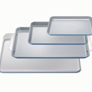 Complete Baking Sheet Bundle Set of 4 Non-Stick Ceramic Baking Sheets Slate