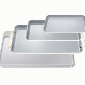 Complete Baking Sheet Bundle Set of 4 Non-Stick Ceramic Baking Sheets White