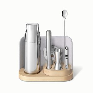Bar Set Complete Barware and Mixology Set Gray