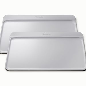Cookie Sheet Duo Two 18x13” Non-Stick Ceramic Baking Sheets Black
