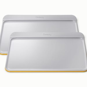 Cookie Sheet Duo Two 18x13” Non-Stick Ceramic Baking Sheets Marigold