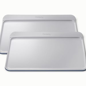 Cookie Sheet Duo Two 18x13” Non-Stick Ceramic Baking Sheets Navy