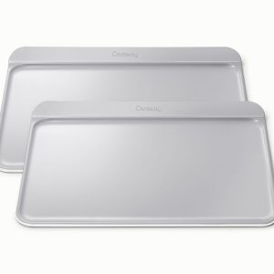 Cookie Sheet Duo Two 18x13” Non-Stick Ceramic Baking Sheets White