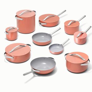 Best Ceramic Cookware Set Nonstick Pots & Pans Set Non-Toxic Perracotta