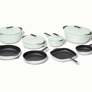 Deluxe Enameled Cast Iron Set Light Mist